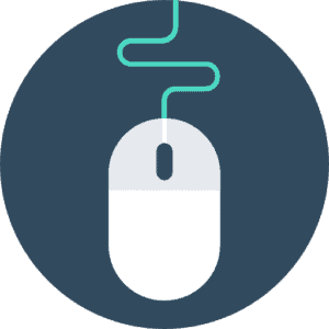 computer mouse circle icon