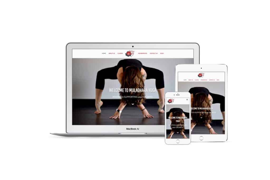 Muladhara Yoga Studio responsive mockup